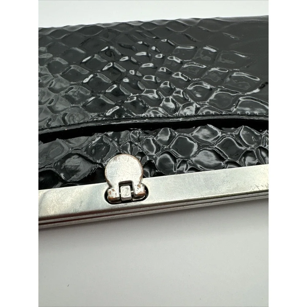 Fashion Elegant Black Faux‎ Leather Clutch Wristlet Cardholder Wallet
